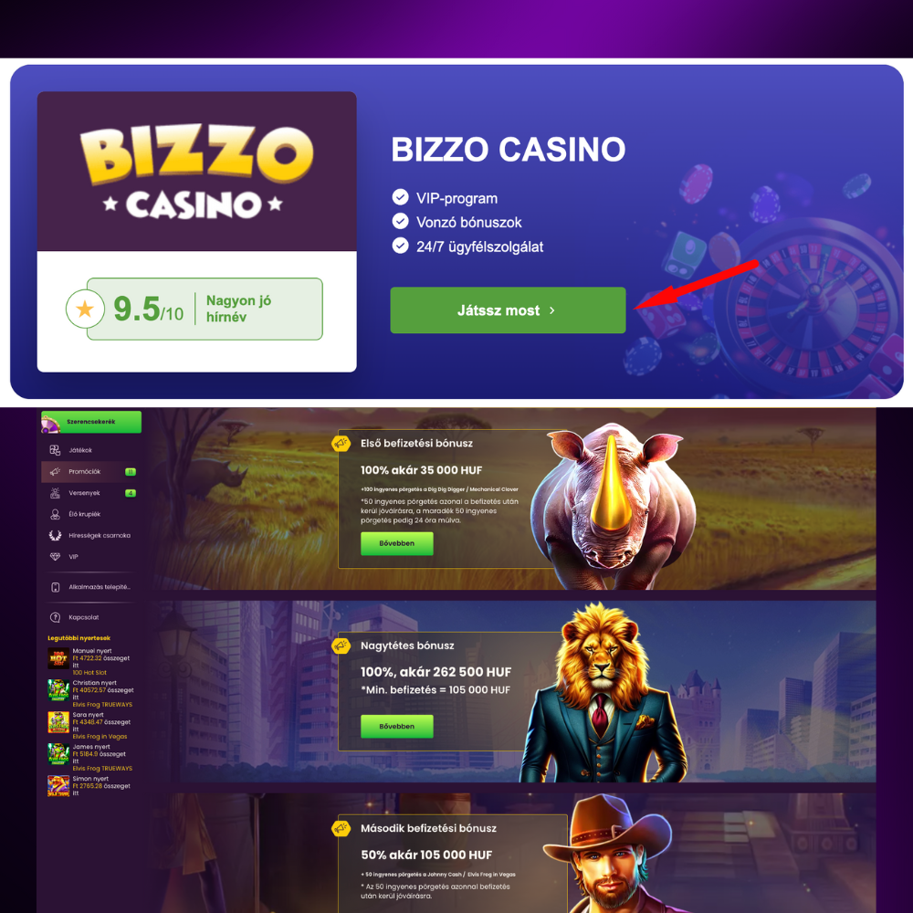 Kattints a Bizzo Casino