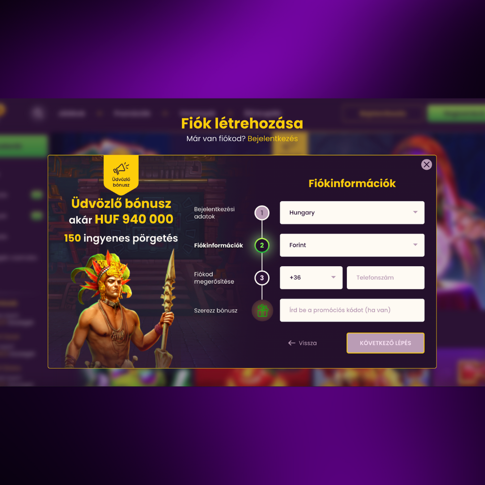 Regisztráció Bizzo Casino