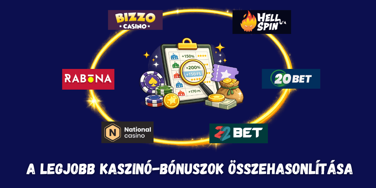 bonuszok a legjobb kaszinó bónuszainak összehasonlítása